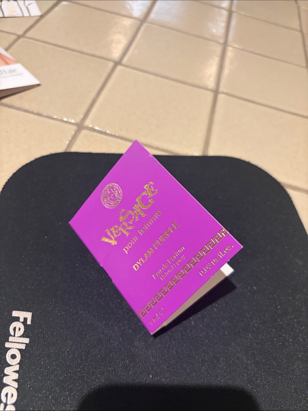 Versace Dylan Purple Sample Card - Purple & Gold